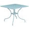 Emma and Oliver Commercial Grade 35.5" Square Metal Garden Patio Table Set, 2 Square Back Chairs